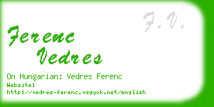 ferenc vedres business card